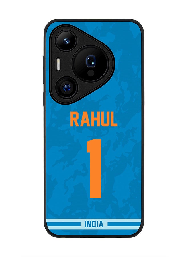 Stylizedd Rugged Black edge case for Huawei Pura 70 Pro / Huawei Pura 70 Pro Plus, Slim fit Case Flexible TPU Gel Thin Cover - Team India KL Rahul, Jersey No 1  - Image 1
