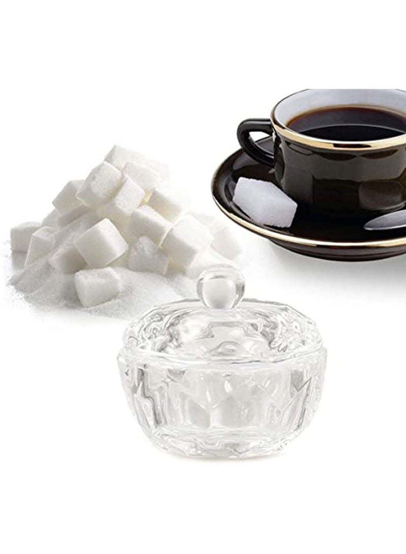 3 قطع جرة زجاجية واضحة بأغطية حاوية حلوى صنف بوفية صندوق تخزين مجوهرات حاوية مكياج للاستخدام اليومي في المنزل حاوية شفافة مع تصميم غطاء - Image 2