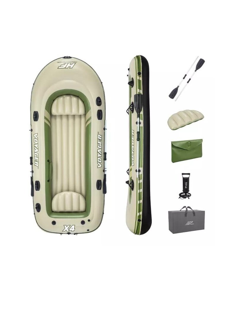 بست واي - Bestway Inflatable 4-seat boat Voyager X4 Raft, 350x145x49 cm, - No:65156 - Image 1