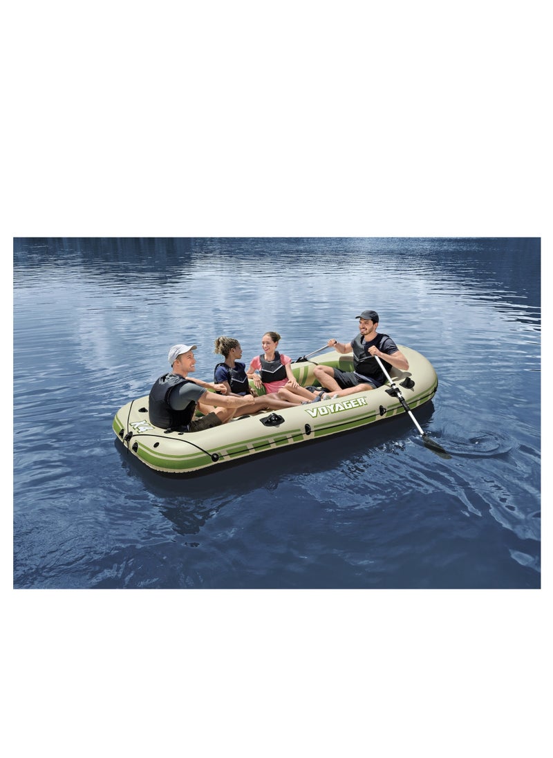 بست واي - Bestway Inflatable 4-seat boat Voyager X4 Raft, 350x145x49 cm, - No:65156 - Image 1