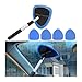 Couslcd Windshield Cleaner Tool Portable Car Interior Window Cleaning Kit with Extendable Handle 4 Microfiber Towel Pads Auto Glass Wiper for Windshield Universal for RV SUV Truck Blue - Image 2