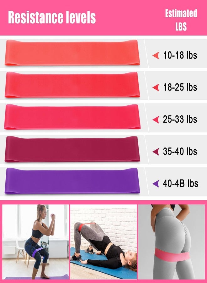 Silipull 10 Pcs Pilates Ring Blocks Set for Women Home Yoga Equipment Accessories Pilates Ring Circle and Ball Workouts Gift Include Ball Yoga Circle Resistance Bands Block Straps Gym Bag(Pink) - Image 3
