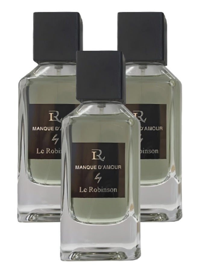 Le Robinson 3 Pieces Manque D'Amour Le Robinson Perfume For Men 100ml EDP - Image 1