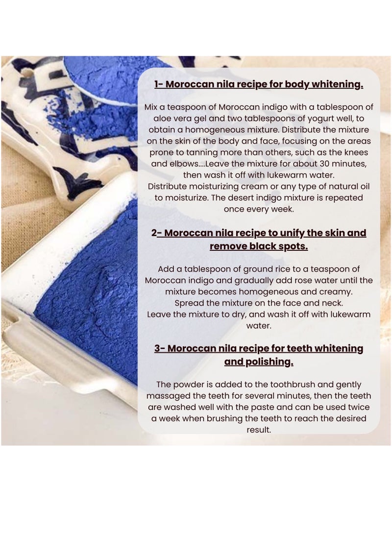 OGAILI the Nila Powder Face Mask - Harness the power of natural indigo leaf powder for thorough cleansing and a radiant complexion  - Image 3