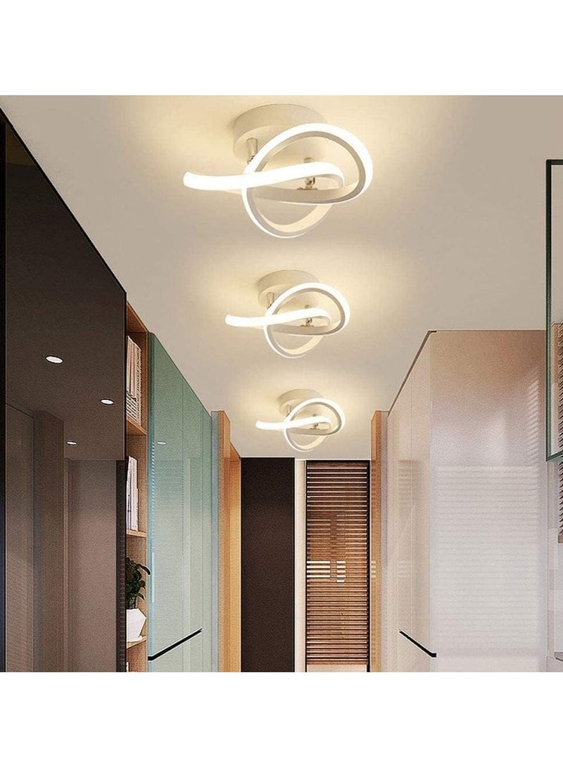 مخطوطات ضوء السقف LED، مصباح السقف الهندسي الدائري، درجة حرارة لون الثريا الأنيقة الدافئة (3000K) للممر، غرفة المعيشة، غرفة النوم 18 وات ضياء 24 سم - Image 2