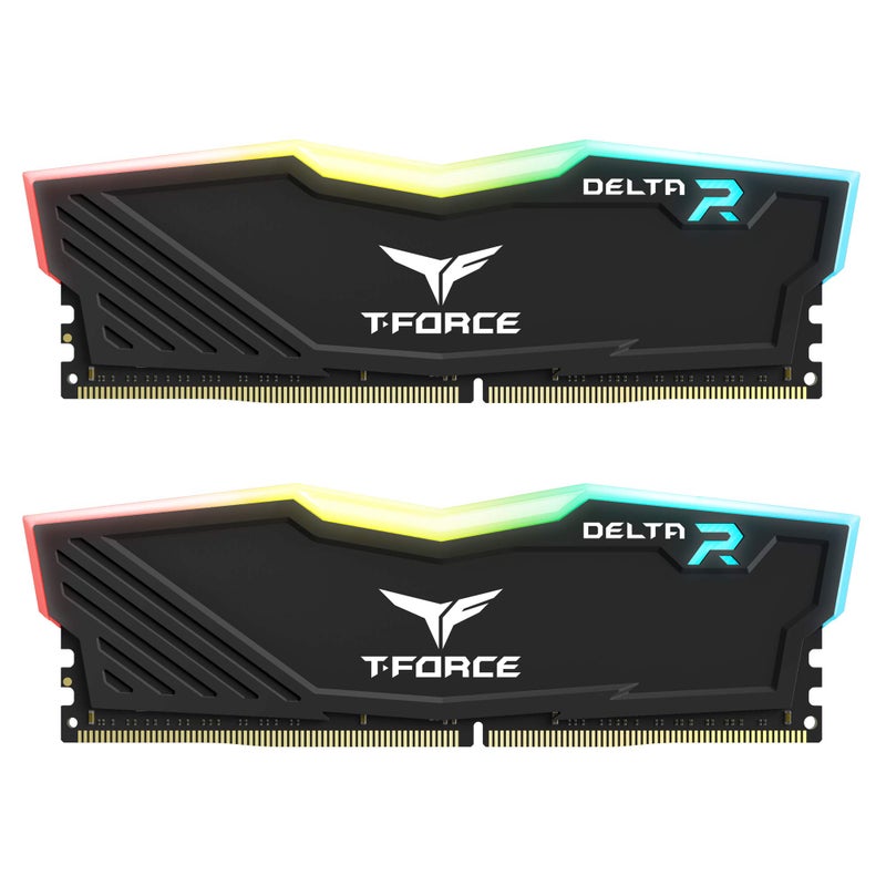 Team Group ذاكرة سطح المكتب TEAMGROUP T-Force Delta RGB DDR4 سعة 16 جيجابايت (2x8 جيجابايت) 3200 ميجاهرتز (PC4-25600) CL16 باللون الأسود - TF3D416G3200HC16CDC01 - Image 1