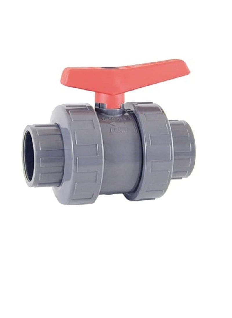 PVC Cepex PVC Heavy Duty Water Supply Pipe Fittings for Swimming Pool, Agriculture, Irrigation & Commercial Plumbing Use (63 MM, Union Ball Valve (Anti Block))  - Image 1