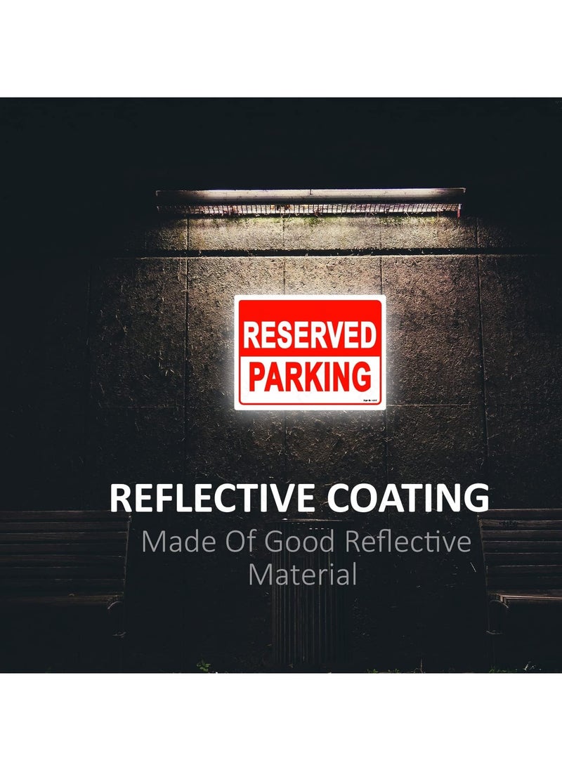 Rubik Reserved Parking Sign 20x15cm, UV Protected Weather Resistant Reflective Plastic Sign (1pc, Red/White)  - Image 5