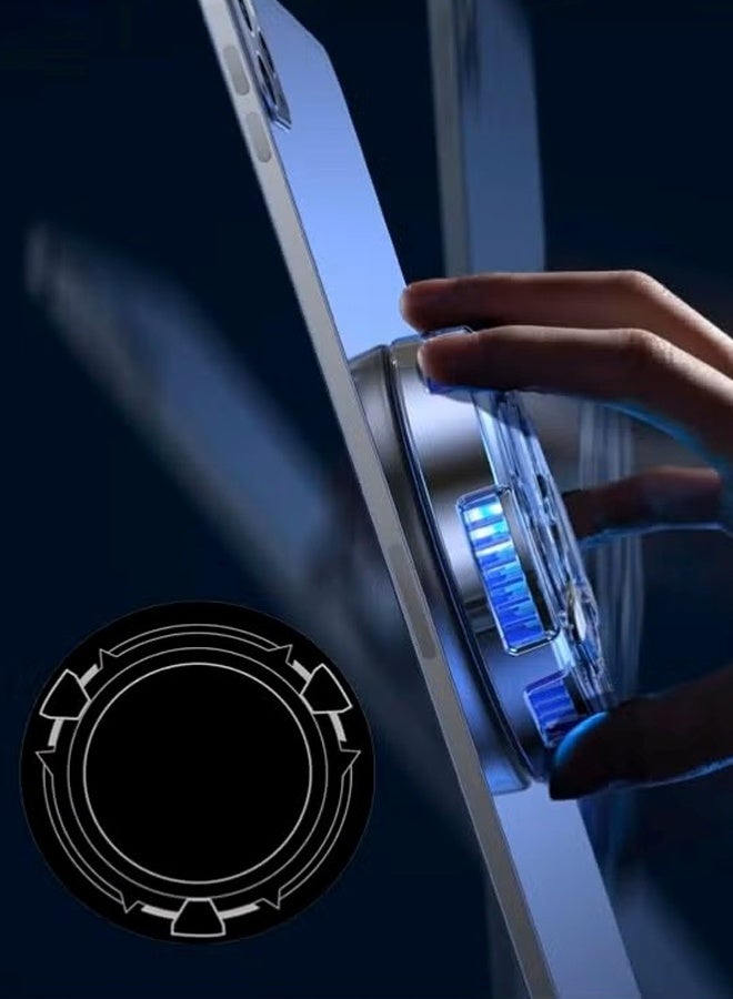 ألواح شفط مغناطيسية لمبرد iPad، 5 قطع من وسادات فولاذية دائرية موصلة للحرارة مقاس 3.55 بوصة مع لاصق قوي، متوافقة مع مبرد iPad المغناطيسي ومروحة Steam Deck - Image 4