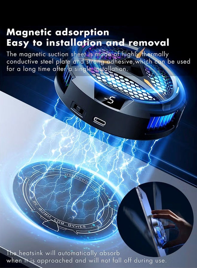 ألواح شفط مغناطيسية لمبرد iPad، 5 قطع من وسادات فولاذية دائرية موصلة للحرارة مقاس 3.55 بوصة مع لاصق قوي، متوافقة مع مبرد iPad المغناطيسي ومروحة Steam Deck - Image 5