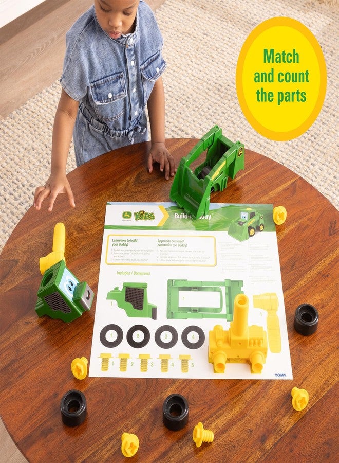 JOHN DEERE Build‑A‑Buddy Wheel Loader, 13-Piece Kit with Cordless Screwdriver, Freewheel Wheels, Functional Shovel, Fine Motor Skills & Fantasy Toy, Building Block for Toddlers from 18 Months - Image 5