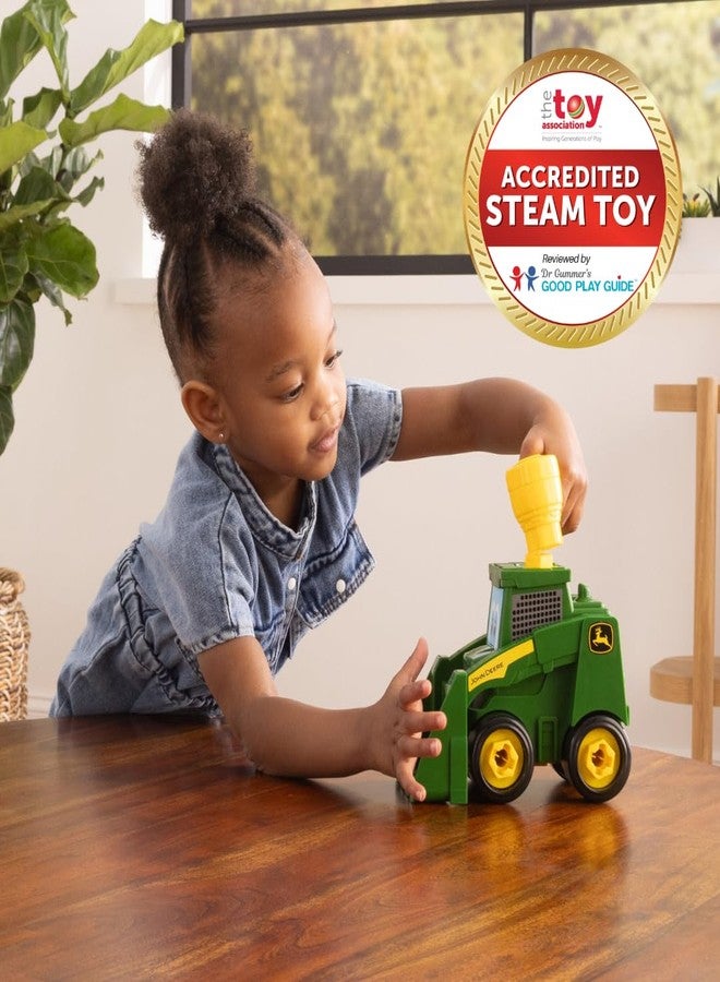 JOHN DEERE Build‑A‑Buddy Wheel Loader, 13-Piece Kit with Cordless Screwdriver, Freewheel Wheels, Functional Shovel, Fine Motor Skills & Fantasy Toy, Building Block for Toddlers from 18 Months - Image 2