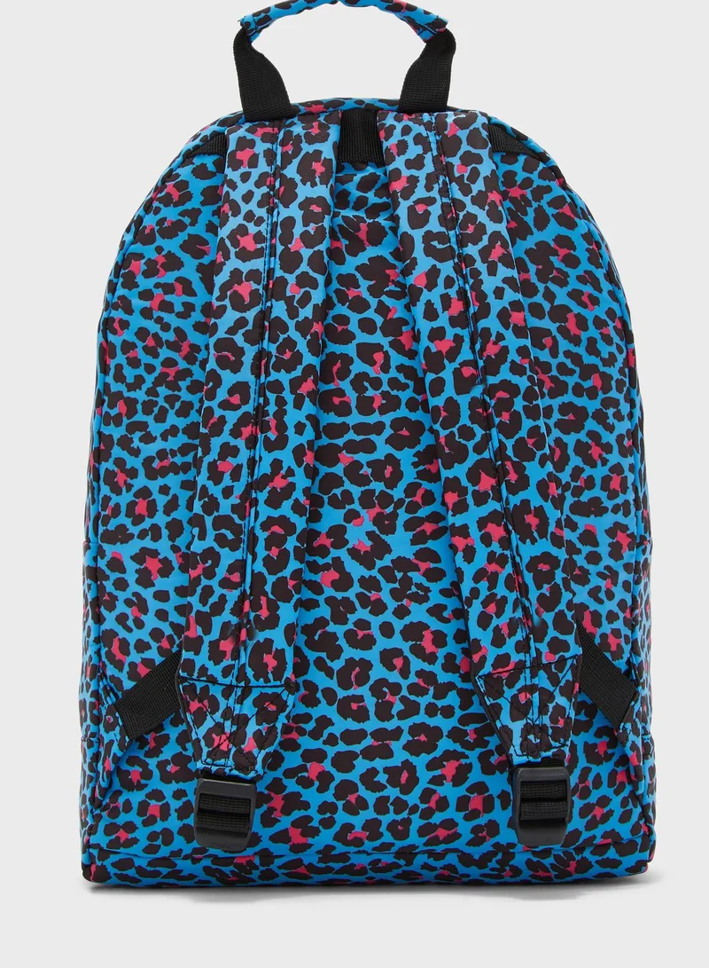 MI-PAC Leopard Print Zip Pocket Backpack