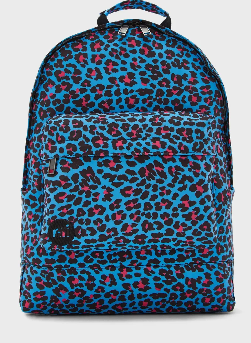 MI-PAC Leopard Print Zip Pocket Backpack