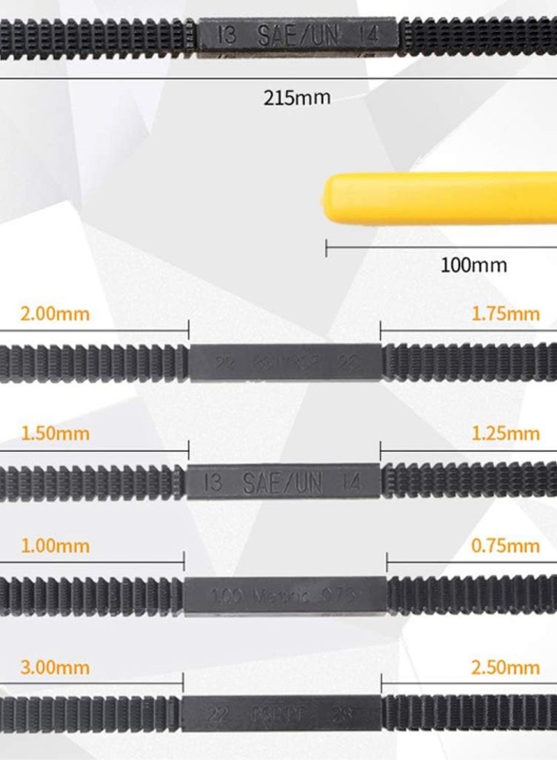 GGOOT Thread Repair Restoration File Teeth Correction Metric Hardware Mini DIY Tools BSP/PF SAE/UN BSW/BSF Metric  - Image 5