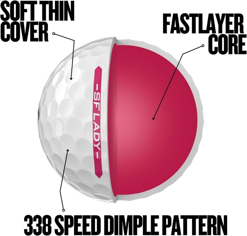 Srixon Soft Feel Lady 9 Golf Balls (24 Pack) - Image 5