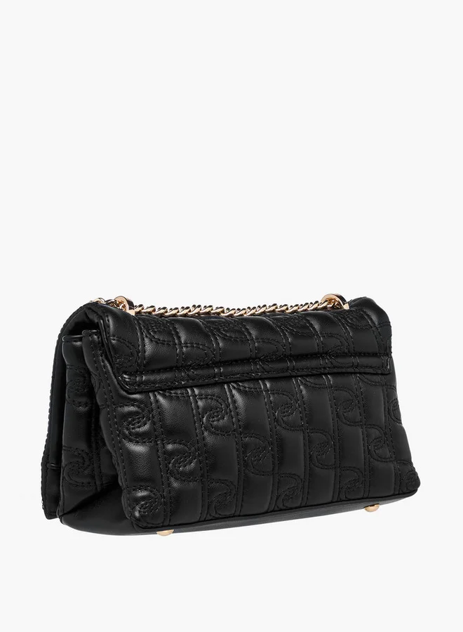 Paprika Embossed Crossbody Bag with Chain Strap