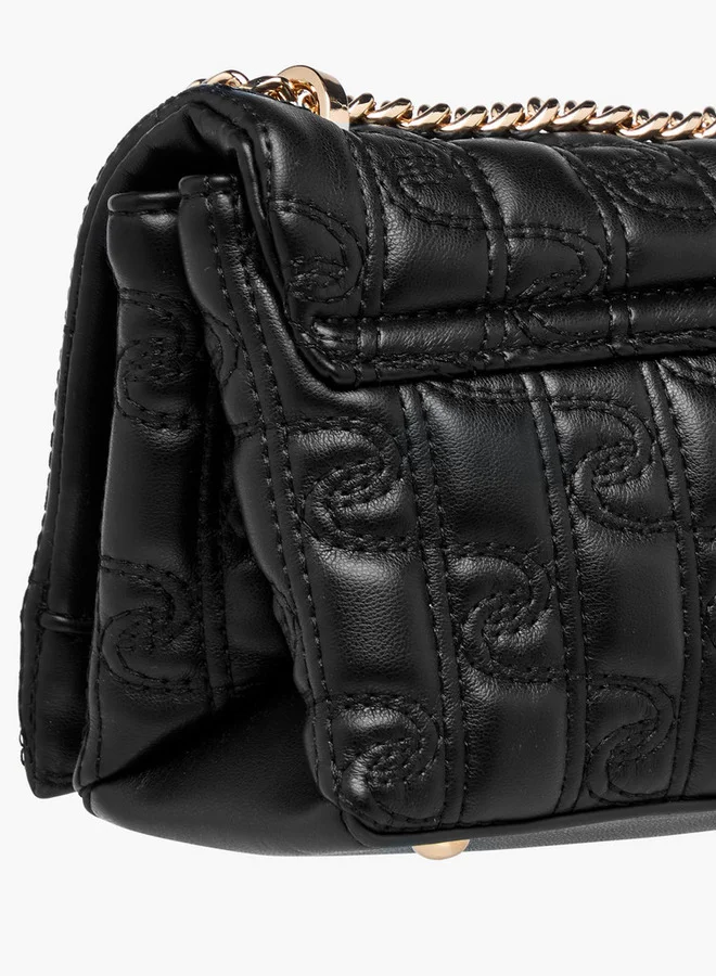 Paprika Embossed Crossbody Bag with Chain Strap