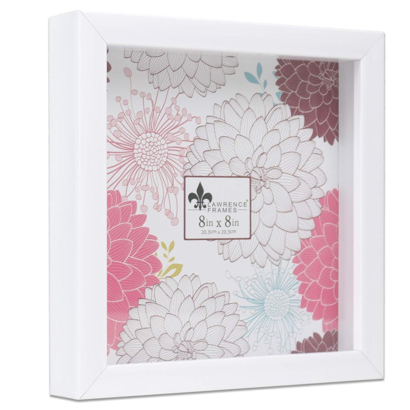 Lawrence Frames 785288 Shadow Box Frame, 8x8, White - Image 1