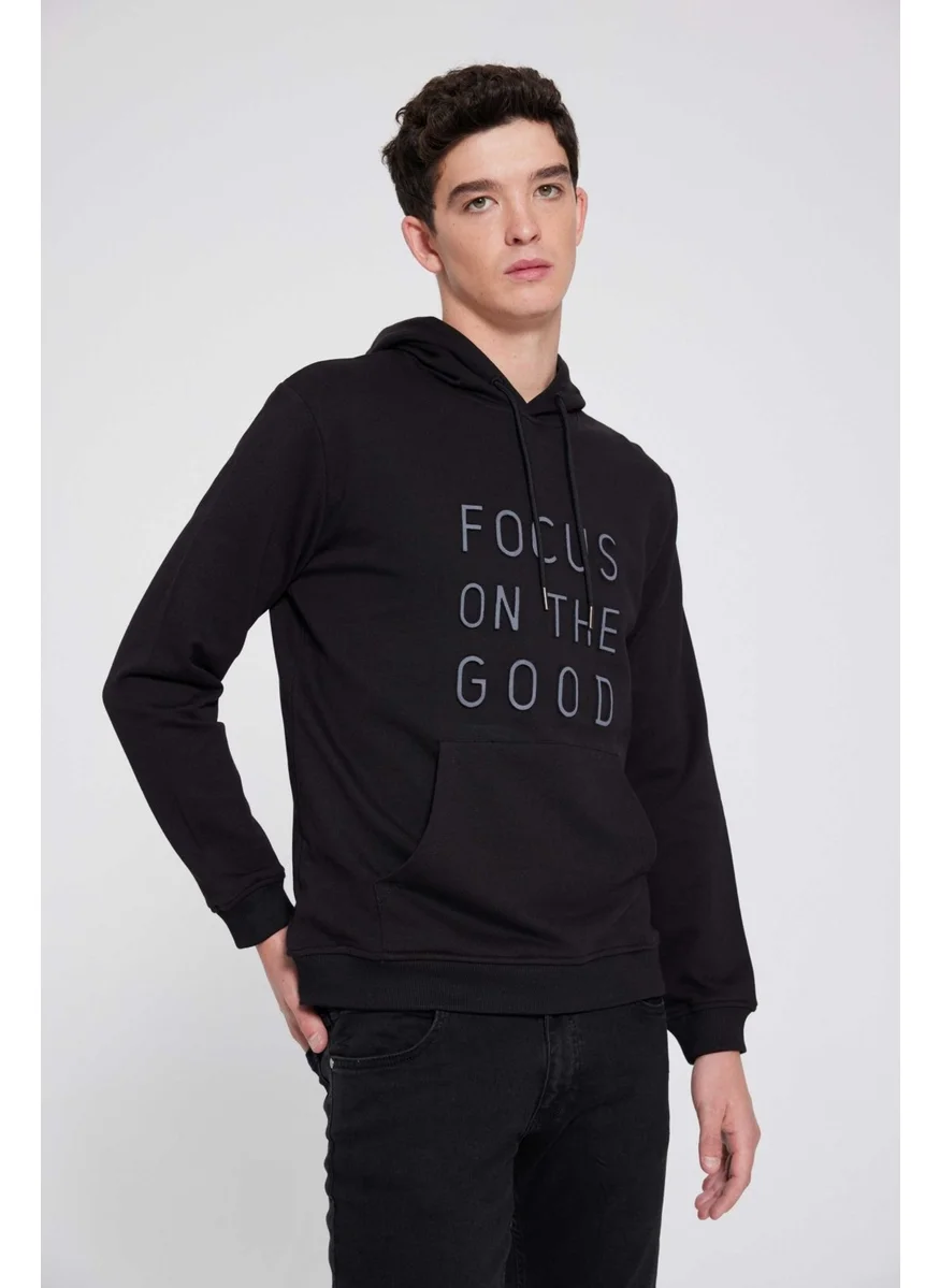 D'S DAMAT D'S Groom Ds Groom Slim Fit Black Sweatshirt