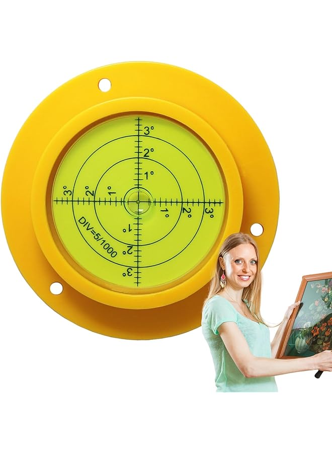 PROMASS Round Bubble Level | Spirit Level RV Levelers Level Tool | Round Leveling Tools Measuring Instruments, Small Leveler High Precision with Mounting Hole, Measuring Tool Soptec  - Image 1