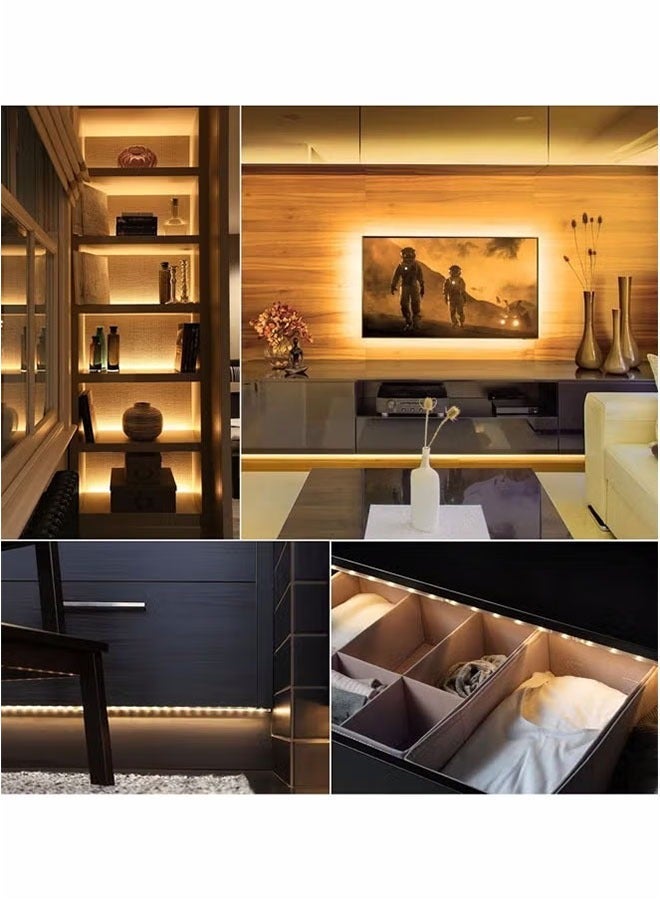 5M LED Strip Lights, LED Strip Kit, Super Bright 24V LED Tape Lights USB Powered Flexible Under Cabinet Light for Bedroom,Kitchen,Home Vanity Mirror Lighting Decor Bedroom Cabinet Boat Decor (Warm White) - Image 4