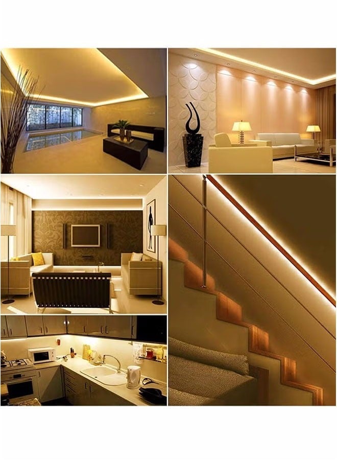 5M LED Strip Lights, LED Strip Kit, Super Bright 24V LED Tape Lights USB Powered Flexible Under Cabinet Light for Bedroom,Kitchen,Home Vanity Mirror Lighting Decor Bedroom Cabinet Boat Decor (Warm White) - Image 5