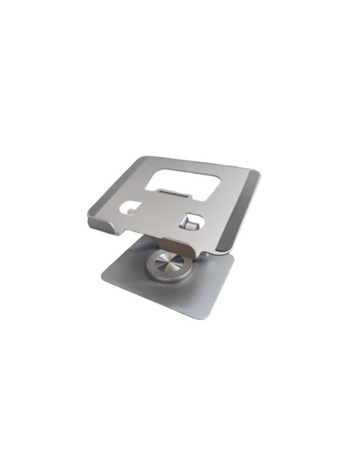 حامل لاب توب فاخر بقاعدة دوارة 360 درجة – ارتفاع وزاوية قابلة للتعديل بتصميم معدني قوي - Image 1