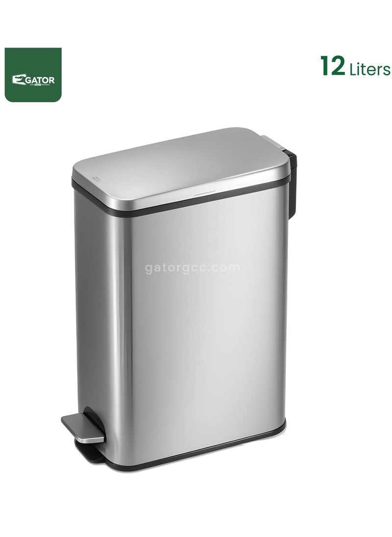 EKO EKO Stainless Steel Heavy Duty Brushed Fingerprint Proof  12L Silver  - Image 1