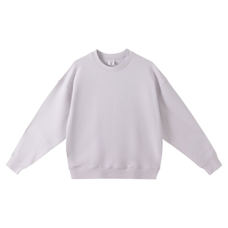 Round Neck Basic Style 420G Heavyweight Terry Sweatshirt Men's Trendy Brand Korean Style Simple Versatile Long Sleeve Base Layer Sweatshirt for Autumn