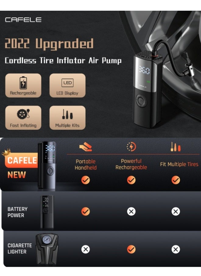 CAFELE Air Compressor Portable Car Air Pump Digital Wireless Car Tyre Inflator 12V 150PSI Tire Air Injector For Bicycle Tire Fill Pump  - Image 3