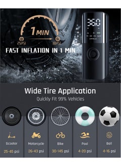 CAFELE Air Compressor Portable Car Air Pump Digital Wireless Car Tyre Inflator 12V 150PSI Tire Air Injector For Bicycle Tire Fill Pump  - Image 4