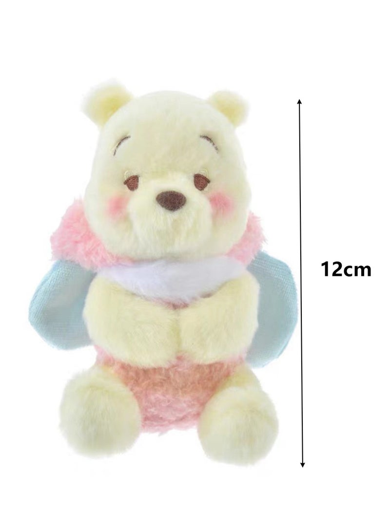 (12cm pink Winnie the Bee) Cute Bee Family Dress Up Series Plush Toy Keychain Backpack Decoration  - Image 2