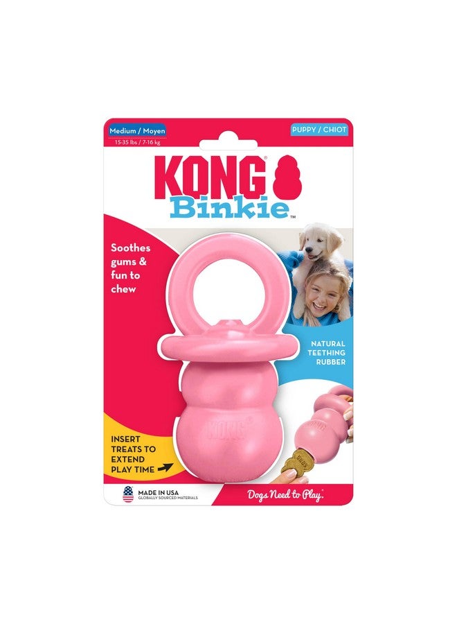 KONG Puppy Binkie - Pacifier Dog Toy for Puppies - Stuffable Treat Chew Toy for Treats - Durable Natural Rubber for Teething Puppy - for Medium Puppies - Blue - Image 3