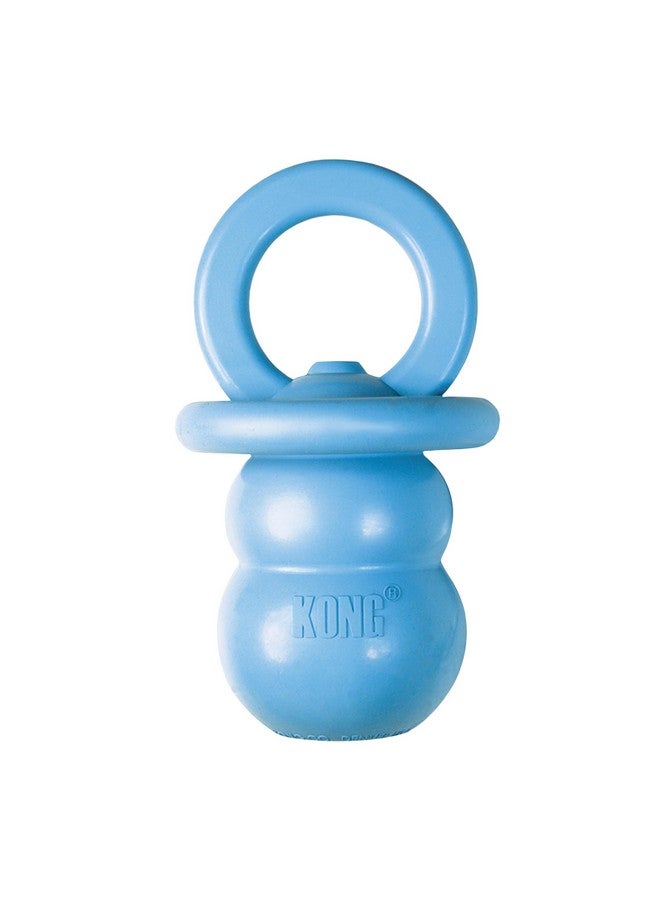 KONG Puppy Binkie - Pacifier Dog Toy for Puppies - Stuffable Treat Chew Toy for Treats - Durable Natural Rubber for Teething Puppy - for Medium Puppies - Blue - Image 1