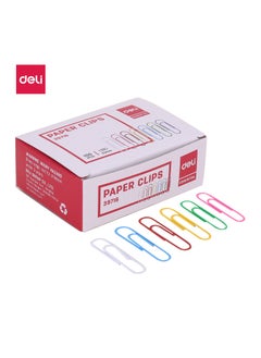 Deli Deli Paper Clips 1 box - 33mm, Assorted Colors, E39716  - Image 1