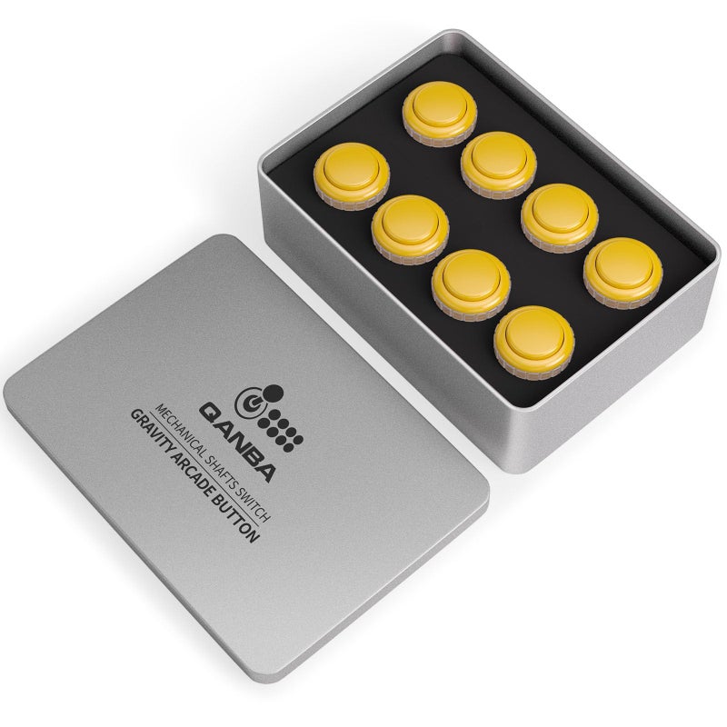 qanba Gravity LX 30mm Mechanical Pushbutton Switch Button Arcade Buttons DIY Kit Boxed Yellow A03 - Image 2