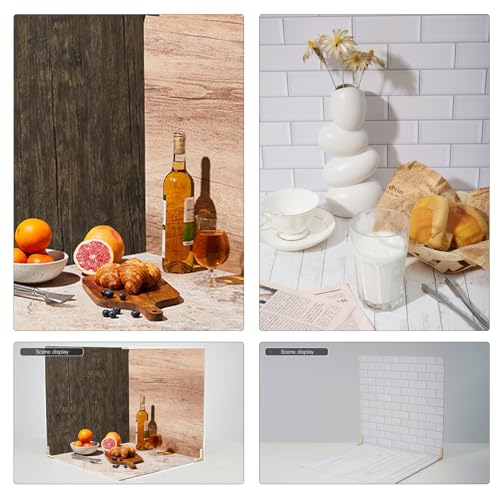 BEIYANG 5 PCS 24X24 Inch Boards Photo Backdrop for Flat Lay, Food Photography Background, BEIYANG - Image 3