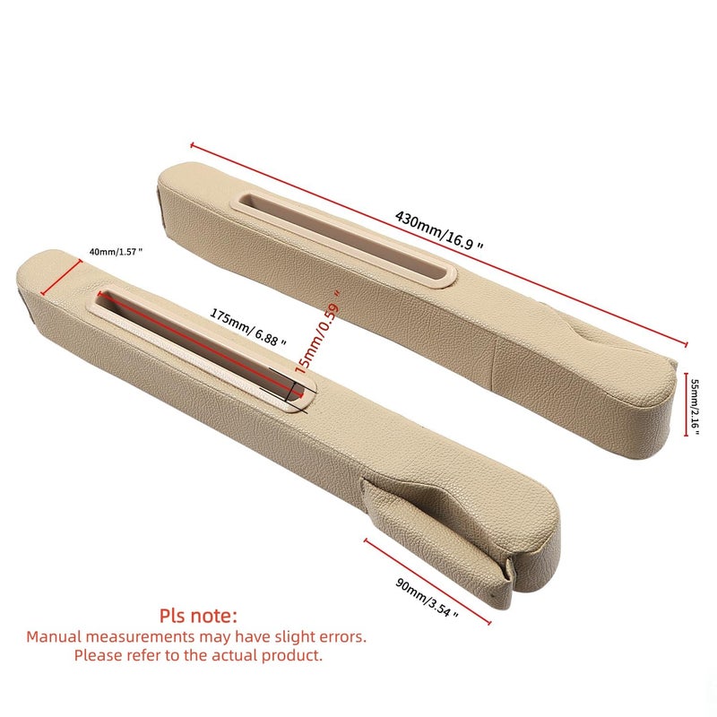 TATACLEA Car Seat Gap Filler 2 Pack,Car Seat Gap Filler Organizer,Car Seat Gap Plug with Storage Slot,3 in 1 Car Seat Gap Filler,Prevent Small Items from Falling(Black) - Image 4