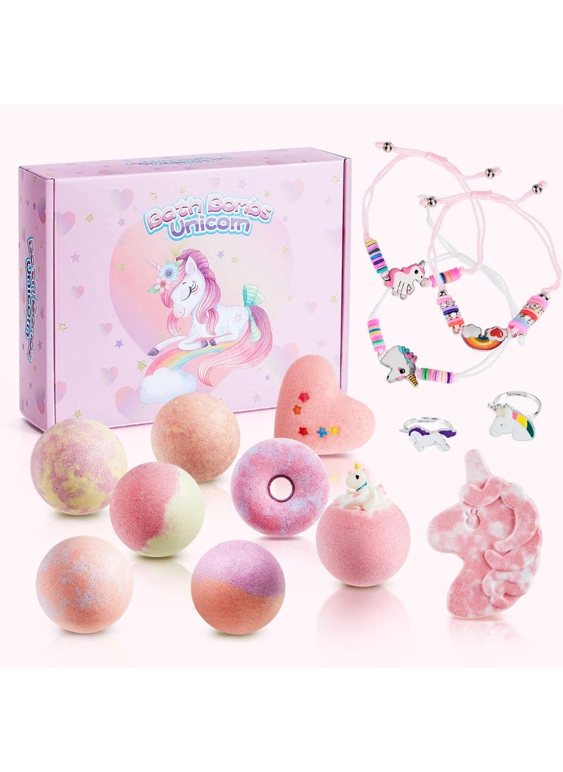 One Fire - Kids Bath Bombs with Surprise Inside9 PACK Valentines Bath Bombs for Kids Toddler Bath Bombs with Toys InsideUnicorn Bath Bombs for Girls Bathbombs with Toys InsideOrganic Bath Bombs for Kids Gifts - Image 1