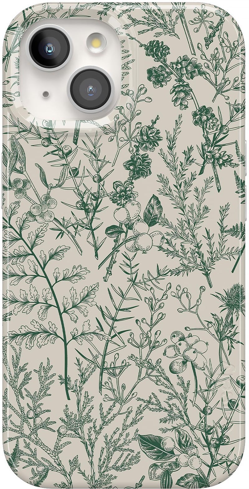 Casely iPhone 15 Case Sage Garden Green Floral Compatible with MagSafe Classic Ultra Slim Design - Image 2