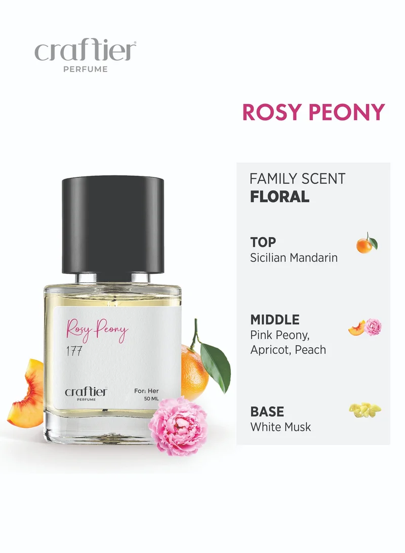 Craftier Perfume Inspired-Miss Blooming Boquet ROSY PEONY - Inspired of-MISS BLOOMING BOUQUET, Eau De Parfum for Women - 50ml, Long Lasting Floral Fragrance Upto 24 Hrs, Travel Size Women's Perfume for Women | Best Price UAE