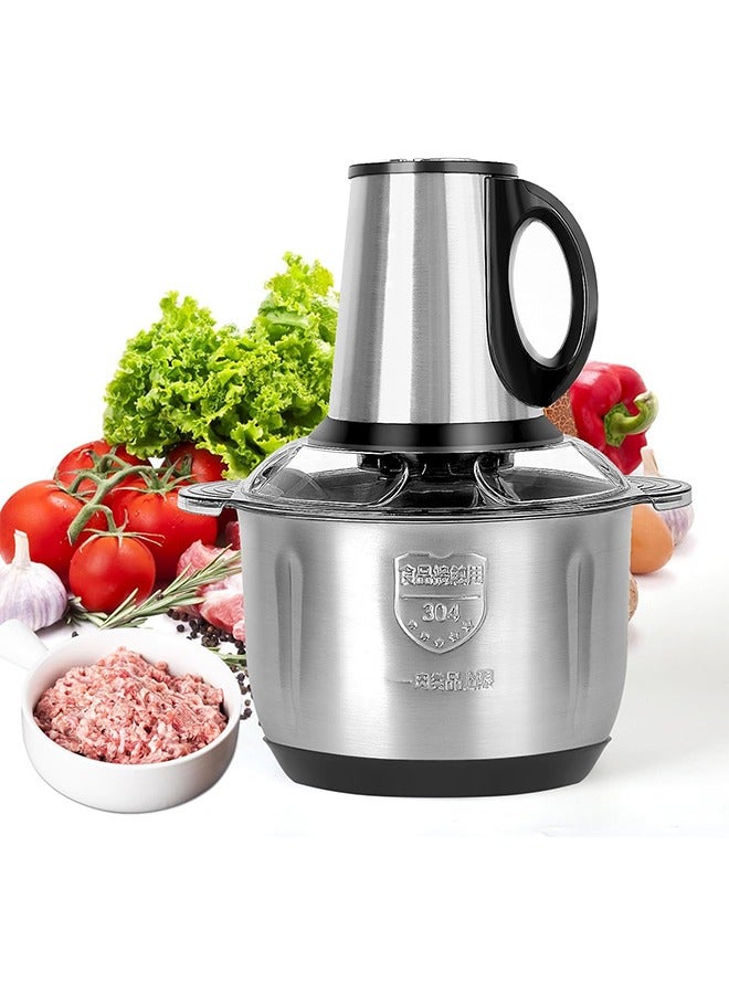 5L Meat Grinder,Stainless Steel Food Chopper,High Power Blender,Sharp Blades,Easy to Clean,Suitable for Home/Restaurants - Image 1