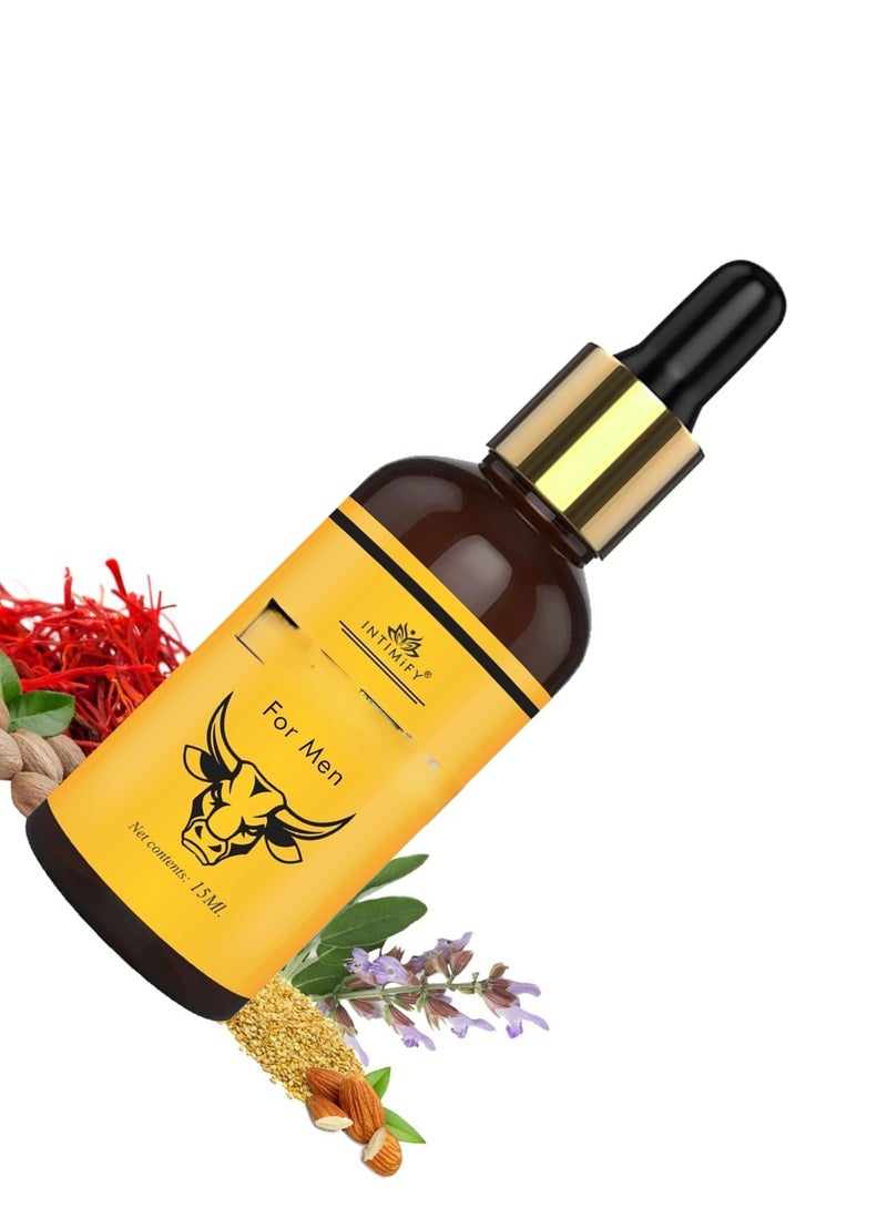 INTIMIFY زيت تدليك أيورفيدي للرجال من إنتيميفاي، 15 مل - Image 2