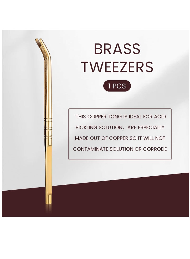 Excefore 6 Pcs Jewelry Soldering Kit Include 2 Honeycomb Soldering Block 1 Copper Tongs 3 Soldering Tweezers, Ceramic Soldering Boards Solder Plate Jewelers Making Melting Casting Tools Supplies - Image 4