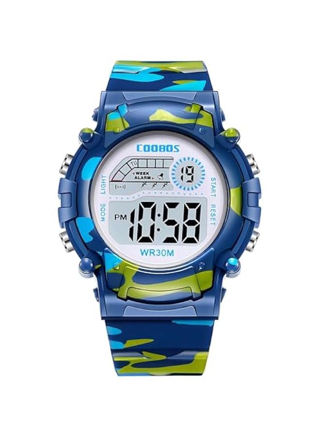 COOBOS Kids' Watch Water Resistant Rubber Digital Watch - Image 1