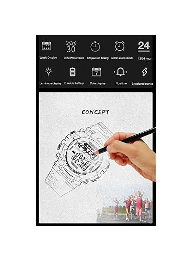 COOBOS Kids' Watch Water Resistant Rubber Digital Watch - Image 3