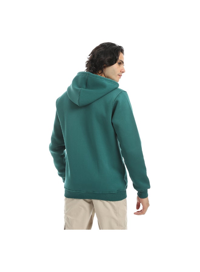 Andora Inner Fleeced For Everyday Use Hooded Zipper Closure Jacket _ Green - Image 3