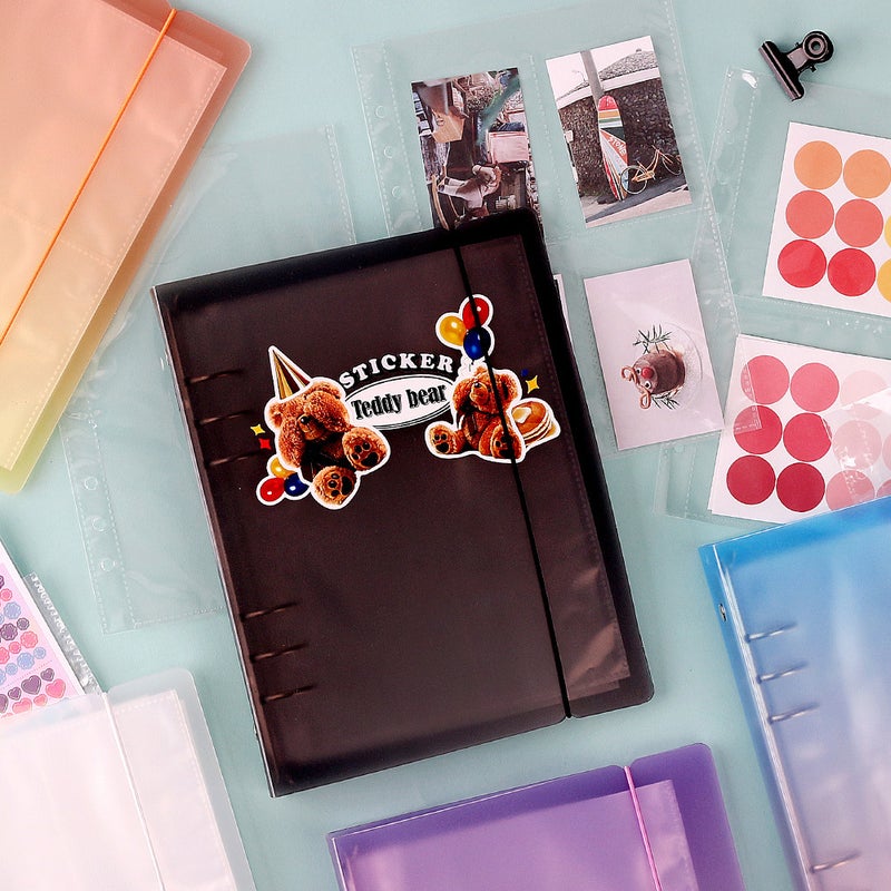 South Korea Wannathis Color Translucent A5 Loose-Leaf 6-Hole Band Case Hand Account Book Po Small Card Book Cover - Image 4