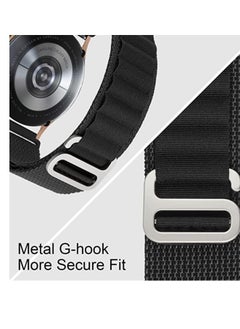 Generic Alpine Loop 22mm Compatible With Xiaomi Watch S1/S1 Active/Mi Watch, Durable Sport Nylon Strap With Titanium G Hook  Black  - Image 4
